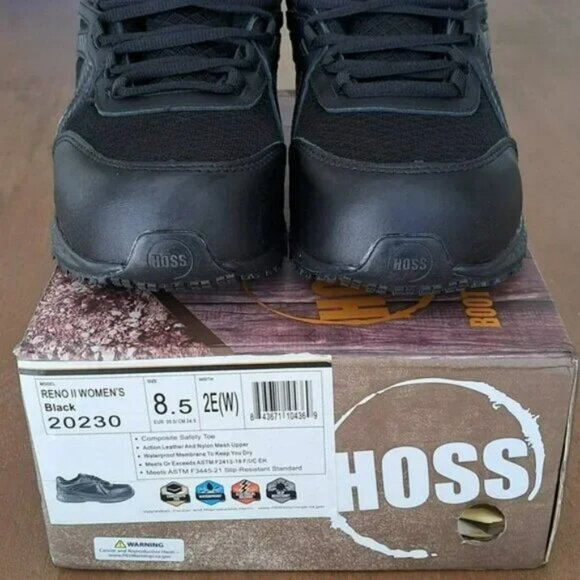 Hoss Reno II Black Athletic Composite Toe Shoe - Size: Women 8.5 Wide (2E) - Picture 3 of 10